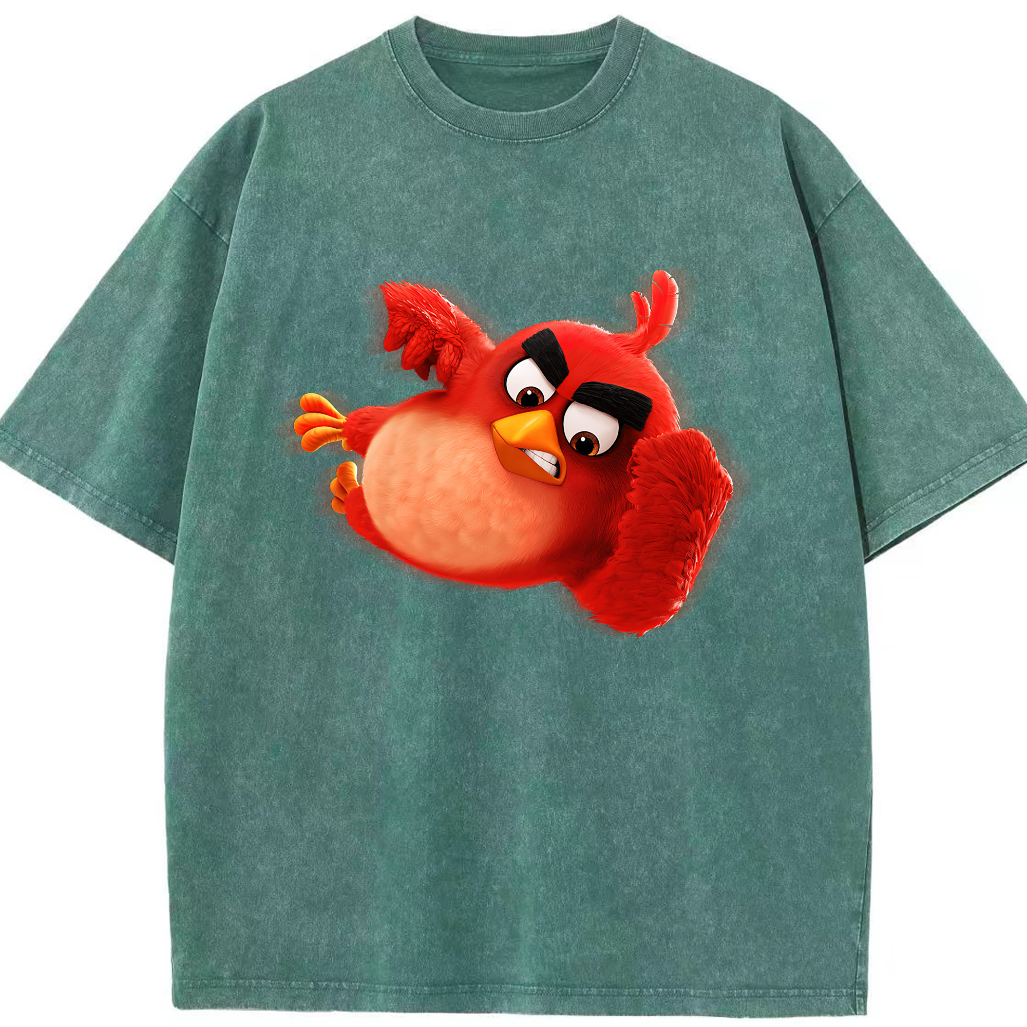 （画像用） Angry Birds アングリーバード 綿100% ヴィンテージ風 半袖Tシャツ（フロントプリント）